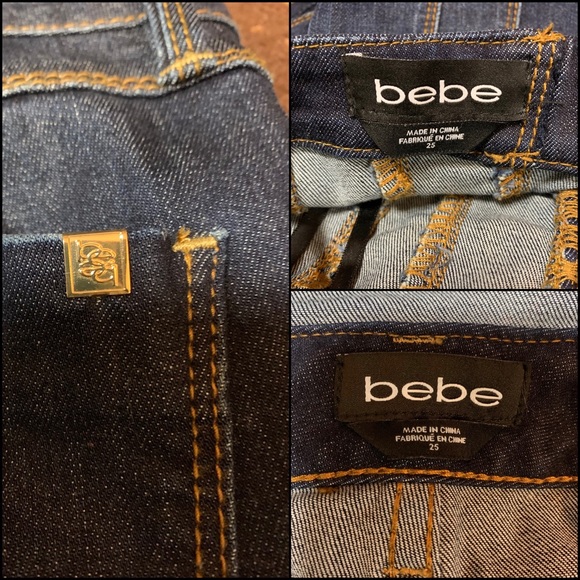 Bebe Lace-up Distressed Denim Strapless Jumpsuit - Picture 10 of 12